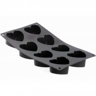 Moule souple 8 Coeurs Noir