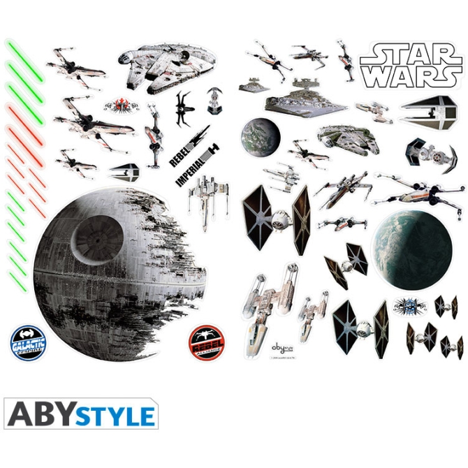 Stickers muraux Star Wars - Bataille spatiale 