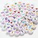 Perles Plates Alphabet Multicolores (6 mm). n1
