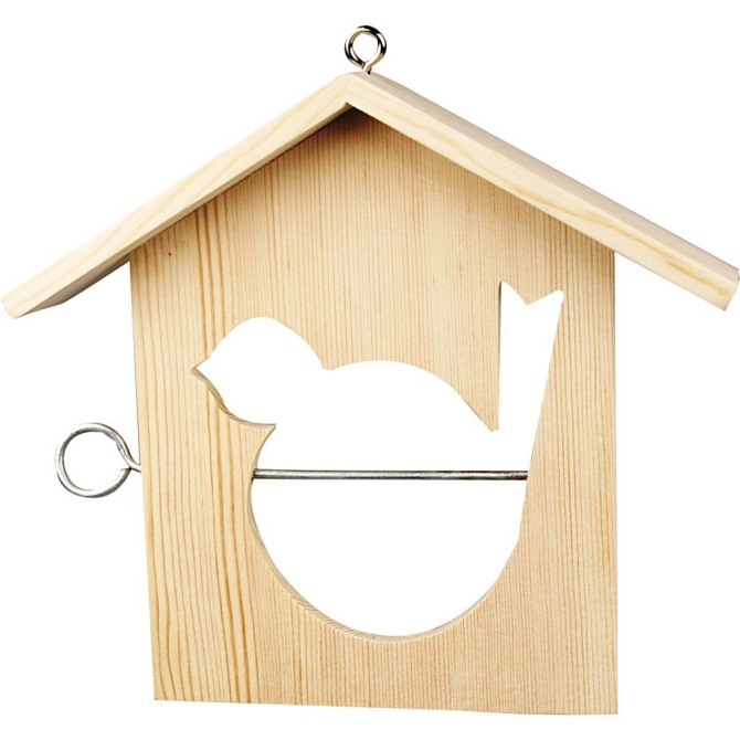 Mangeoire  Oiseaux  Dcorer (18 cm) - Bois 