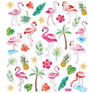 Planche 37 Stickers Flamants Roses