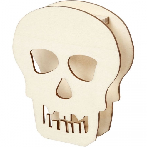 Figurine Crâne à Décorer -  Bois 