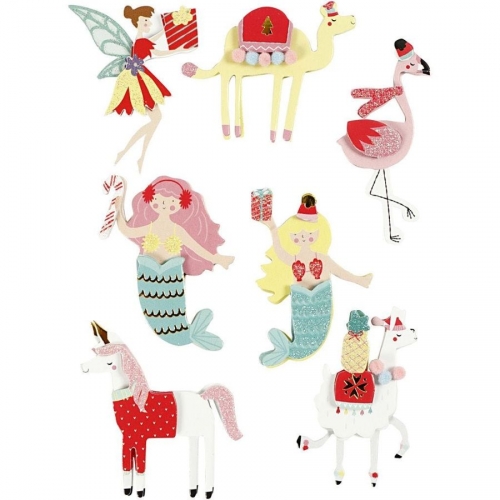 Stickers 3D Flamant Rose/Lama/Sirne 