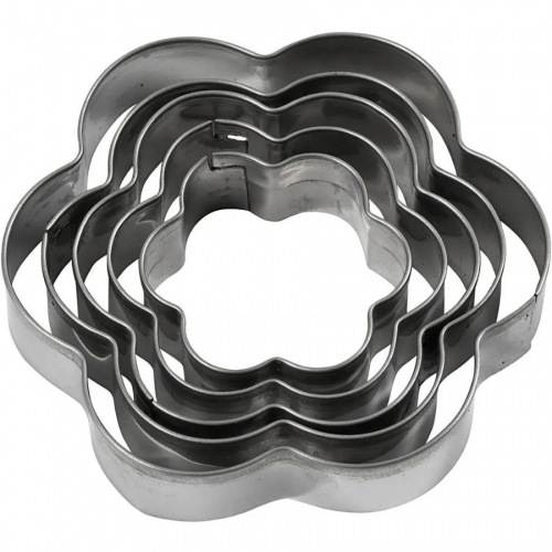5 Emporte-Pices Inox - Fleurs 
