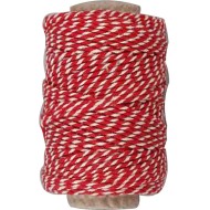 Ficelle de Coton - Rouge/Blanc