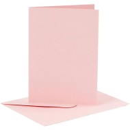 6 Cartes + Enveloppes  - Rose