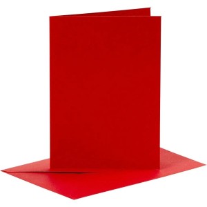 6 Cartes + Enveloppes - Rouge