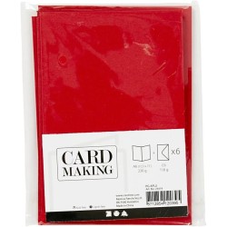 6 Cartes  +  Enveloppes - Rouge. n1