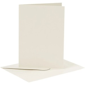 6 Cartes + Enveloppes (10 x 15 cm) - Blanc Cassé