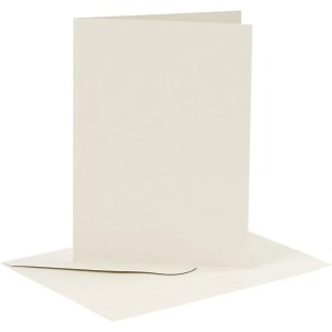 6 Cartes + Enveloppes - Blanc Cass