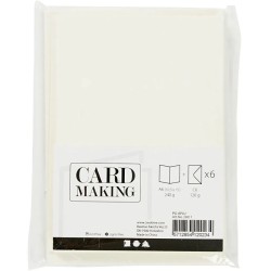 6 Cartes  +  Enveloppes - Blanc Cass. n1