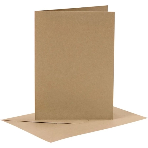 6 Cartes + Enveloppes (10 x 15 cm) - Naturel 