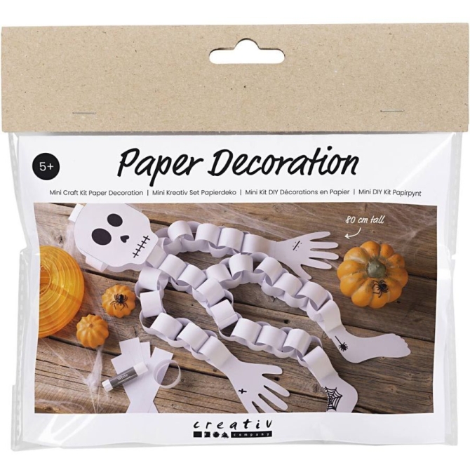 Mini Kit DIY Décorations en Papier - Halloween Squelette