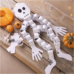 Mini Kit DIY Décorations en Papier - Halloween Squelette. n°1
