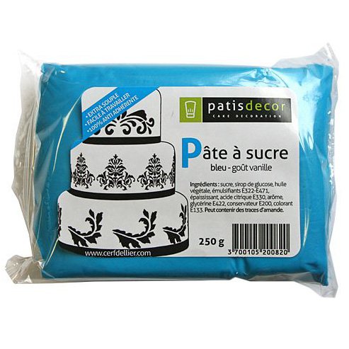 Pâte à sucre Bleue Patisdécor 250g 