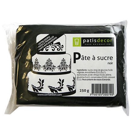 Pâte à sucre Noir Patisdécor 250g 