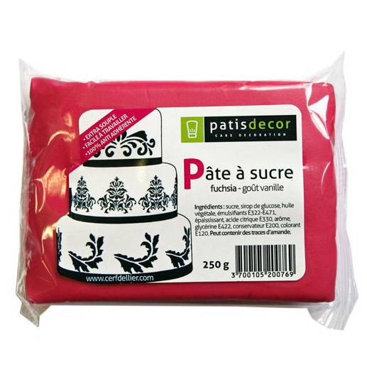 Pte  sucre Fuchsia Patisdcor 250g 