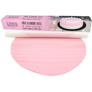 Pte  Sucre Rose Pastel  drouler - 430g