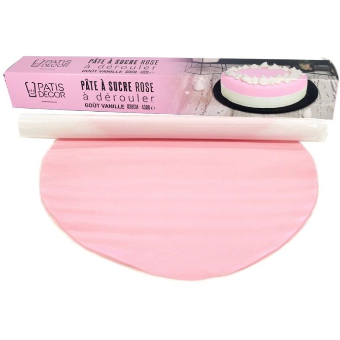 Pte  Sucre Rose Pastel  drouler - 430g 