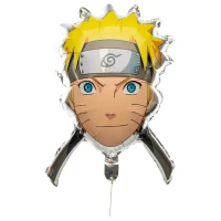 Contient : 1 x Ballon Aluminium Gant Hlium Visage Naruto Shippuden - 71 cm