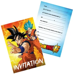 8 Invitations Dragon Ball Super