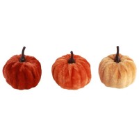 Filet de 9 Citrouilles � 5 cm - Velours