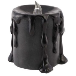 Petite Bougie LED Noire en R�sine - 9, 5 cm. n�1