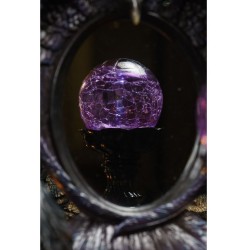 Boule Magique LED Violette sur Socle Noir - 22 cm. n�2