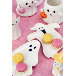 1 Assiette D�corative Fant�me en C�ramique Summerween - 20 cm. n�1