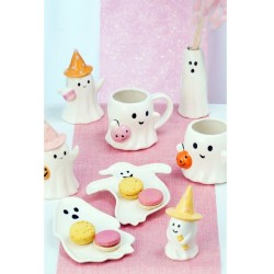 1 Assiette D�corative Fant�me en C�ramique Summerween - 20 cm. n�2