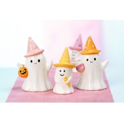 1 Fantôme en Céramique avec Chapeau Étoilé Summerween. n°2