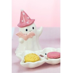 1 Fantôme en Céramique avec Chapeau Étoilé Summerween. n°3