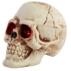 T�te de Mort Lumineuse LED - Yeux Rouges - 16 cm. n�1