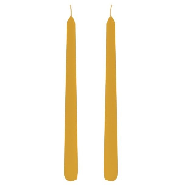 Set de 2 Bougies Flambeaux Jaune Tournesol 