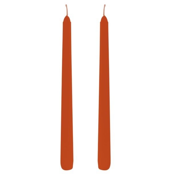 Set de 2 Bougies Flambeaux Orange Terre de Sienne 