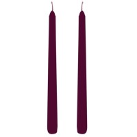 Set de 2 Bougies Flambeaux Prune