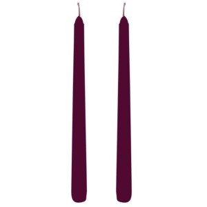 Set de 2 Bougies Flambeaux Prune