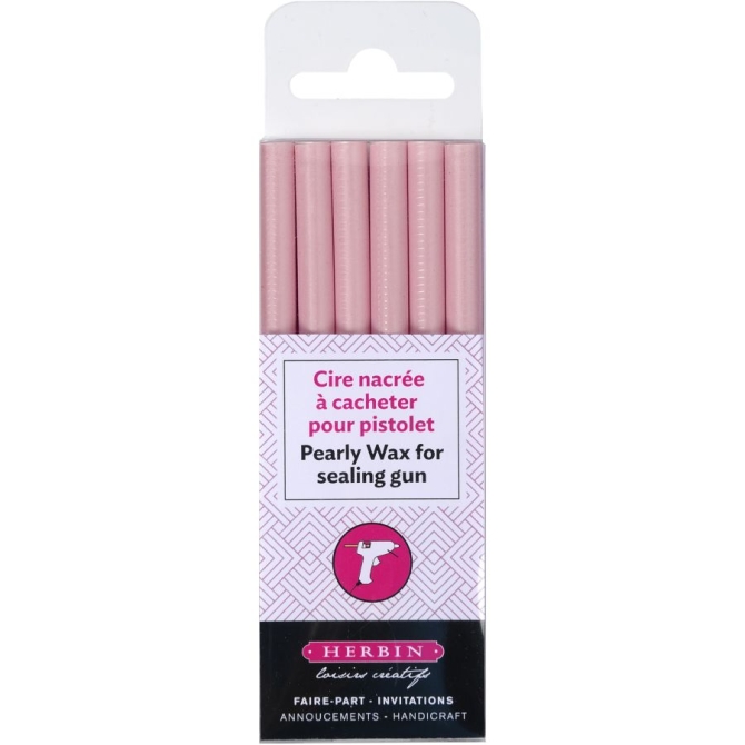 Blister 6 Bons de Cire Pistolet - Rose Ple Nacr 