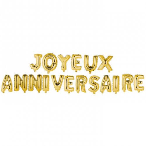 Guirlande 18 Ballons Joyeux Anniversaire Or Pour L Anniversaire De Votre Enfant Annikids