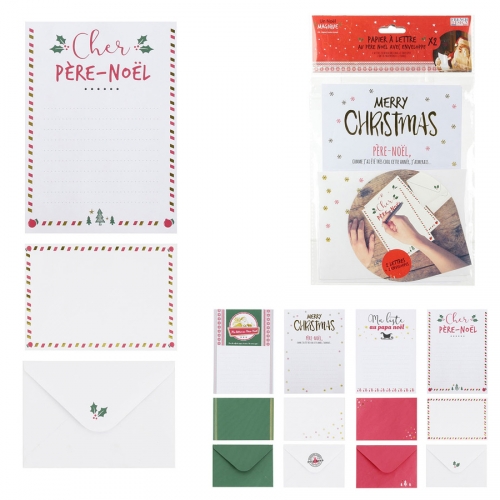 2 Lettres Pre Nol  +  2 Enveloppes 