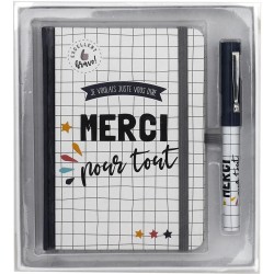 Coffret Carnet et Stylo Merci Matresse. n2