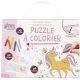 Puzzle  Colorier + Feutres Licorne