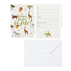 6 Invitations Savane