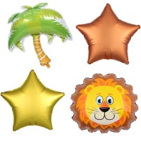 Kit 4 Ballons Aluminium Savane - Lion