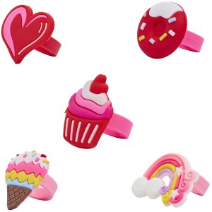Lot de 5 Bagues en Silicone