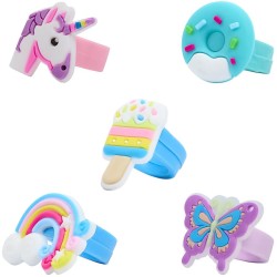 Lot de 5 Bagues en Silicone. n�1