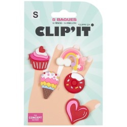 Lot de 5 Bagues en Silicone. n�4