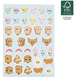 5 Planches de Stickers Funny Kawaii. n°2