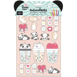 5 Planches de Stickers Funny Kawaii. n°4