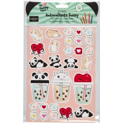 5 Planches de Stickers Funny Kawaii. n°5